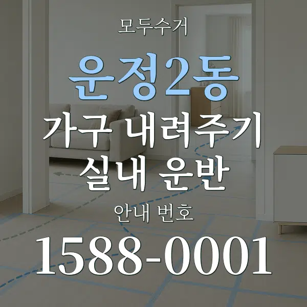 운정2동 가구 내려주기·실내 운반 대표 안내 그래픽
