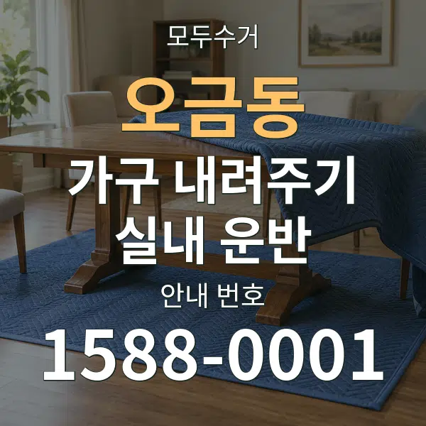 오금동 가구 내려주기·실내 운반 대표 안내 그래픽