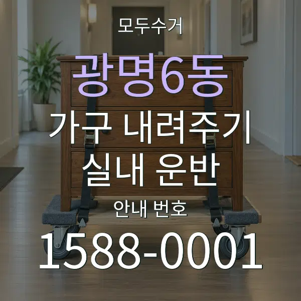 광명6동 가구 내려주기·실내 운반 대표 안내 그래픽