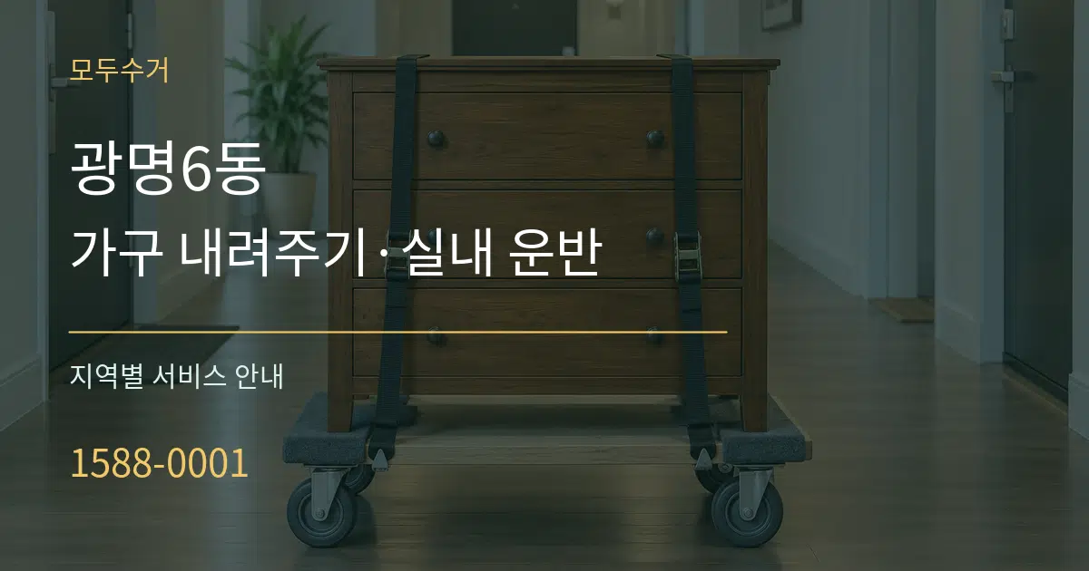광명6동 가구 내려주기·실내 운반 대표 안내 그래픽