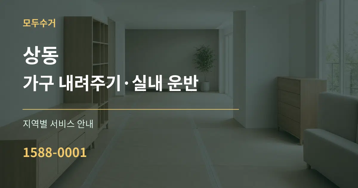 상동 가구 내려주기·실내 운반 대표 안내 그래픽
