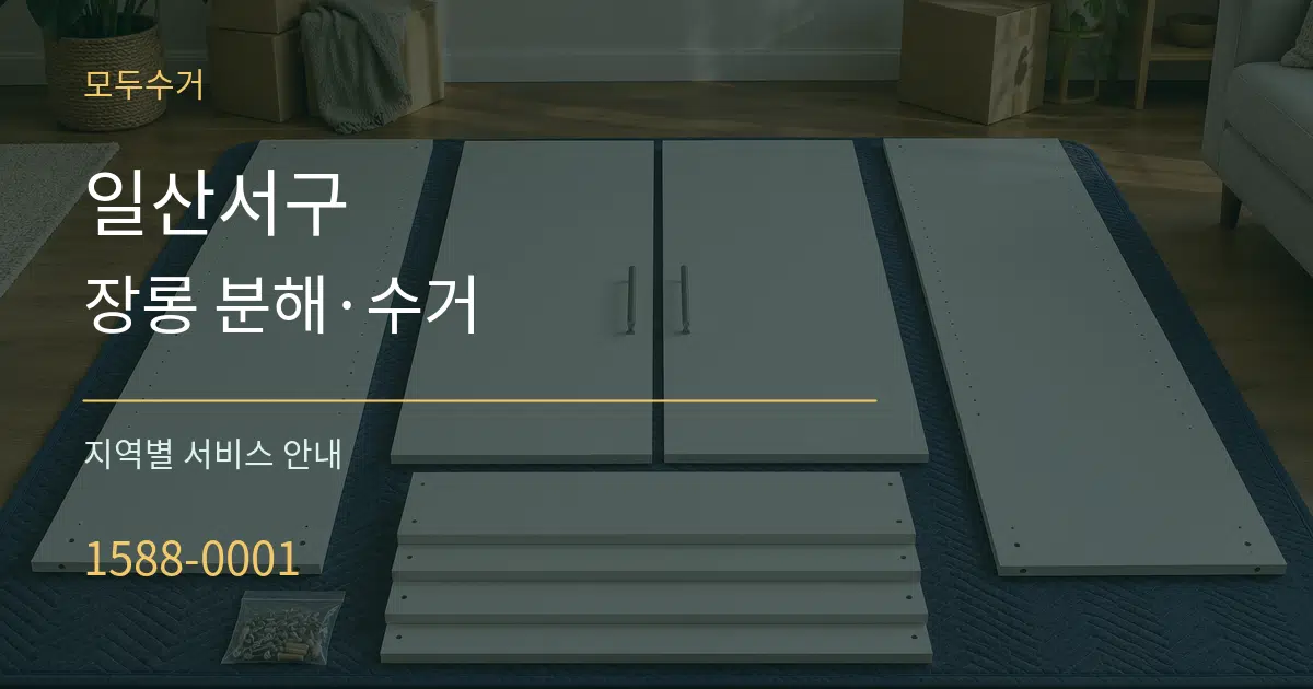 일산서구 장롱 분해·수거 대표 안내 그래픽