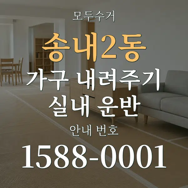 송내2동 가구 내려주기·실내 운반 대표 안내 그래픽