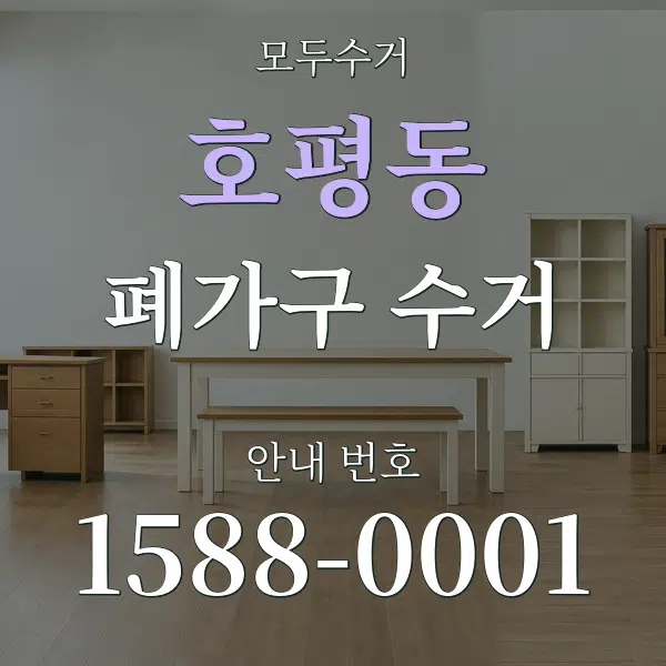 호평동 폐가구 수거 대표 안내 그래픽