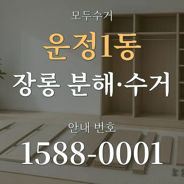 운정1동 장롱 분해·수거 대표 안내 그래픽