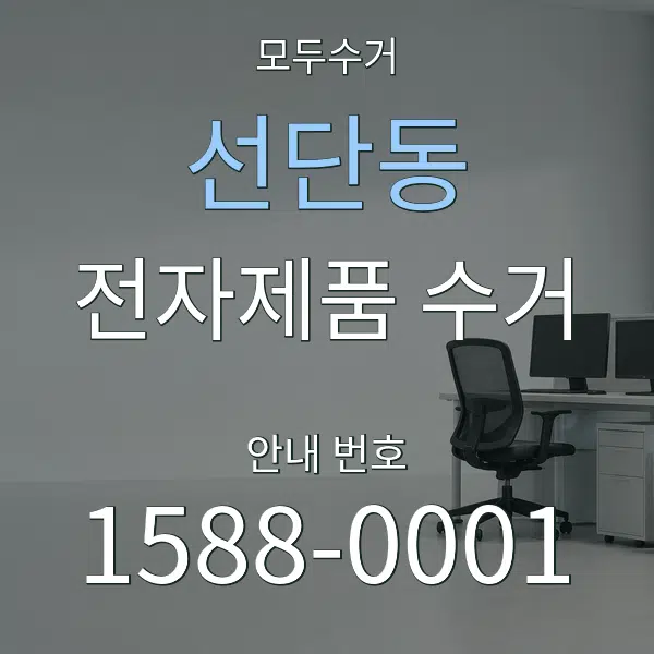 선단동 전자제품 수거 대표 안내 그래픽