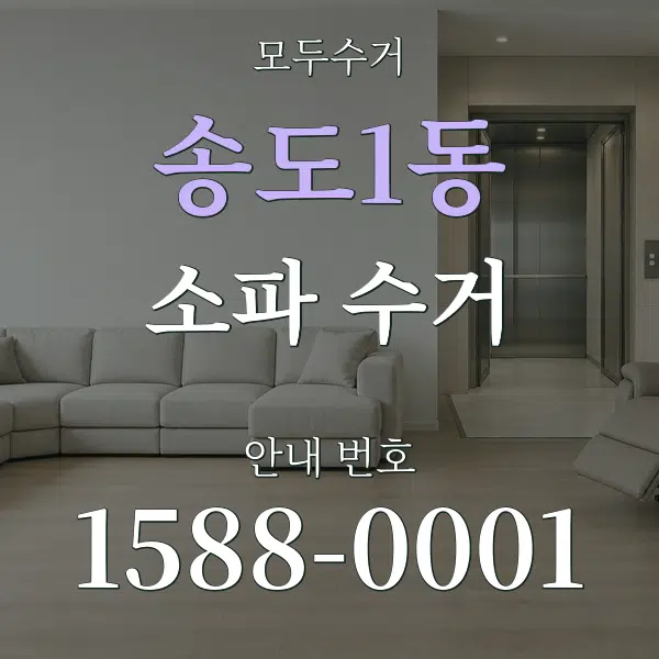 송도1동 소파 수거 대표 안내 그래픽