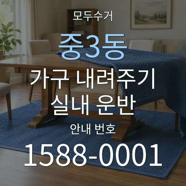 중3동 가구 내려주기·실내 운반 대표 안내 그래픽