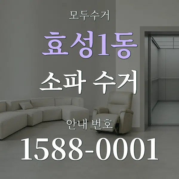 효성1동 소파 수거 대표 안내 그래픽