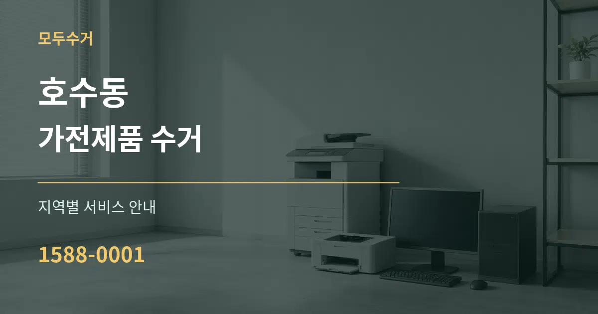 호수동 가전제품 수거 대표 안내 그래픽