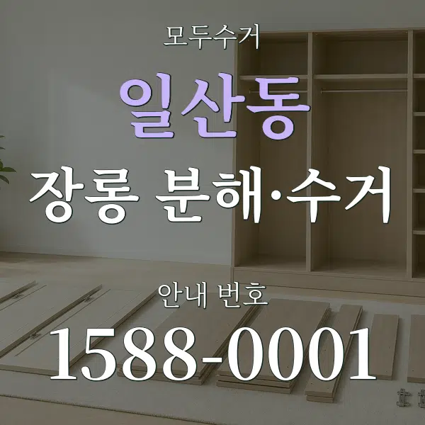 일산동 장롱 분해·수거 대표 안내 그래픽