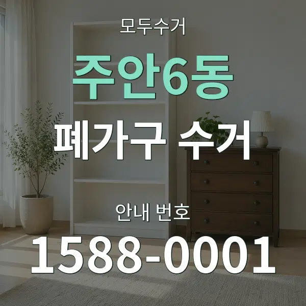 주안6동 폐가구 수거 대표 안내 그래픽