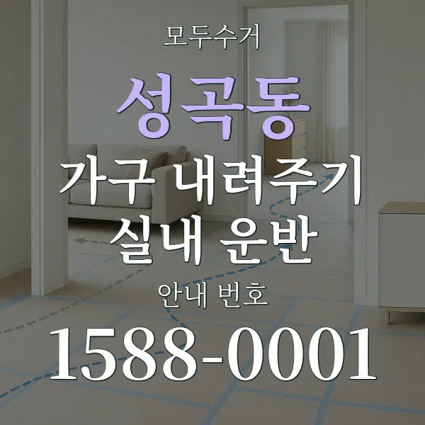 성곡동 가구 내려주기·실내 운반 대표 안내 그래픽