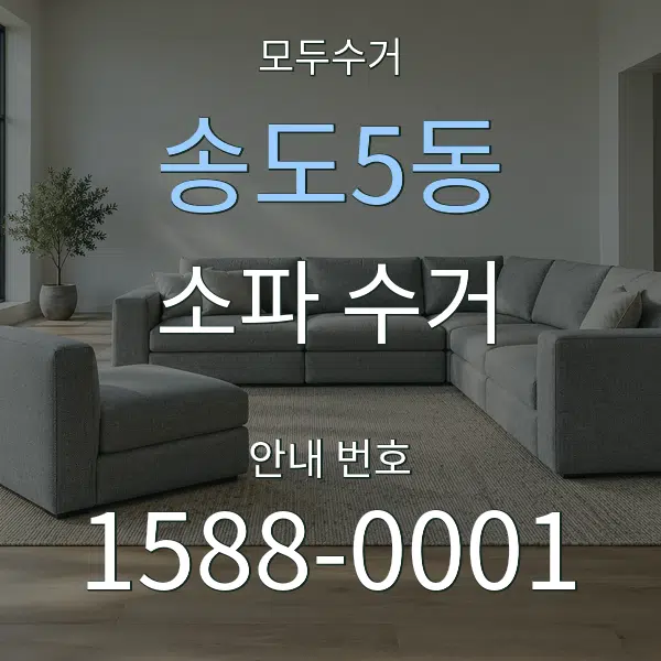 송도5동 소파 수거 대표 안내 그래픽