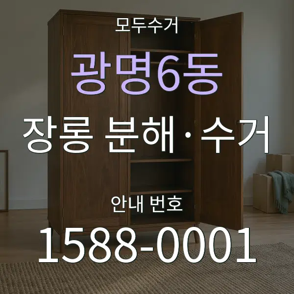 광명6동 장롱 분해·수거 대표 안내 그래픽