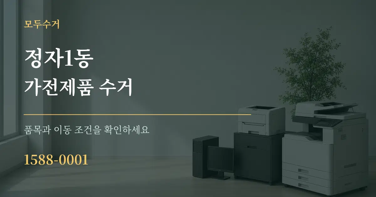 정자1동 가전제품 수거 서비스 이용 안내 그래픽