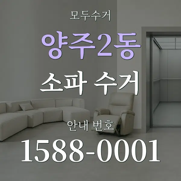 양주2동 소파 수거 대표 안내 그래픽