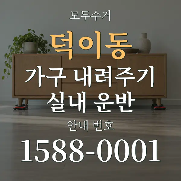 덕이동 가구 내려주기·실내 운반 대표 안내 그래픽