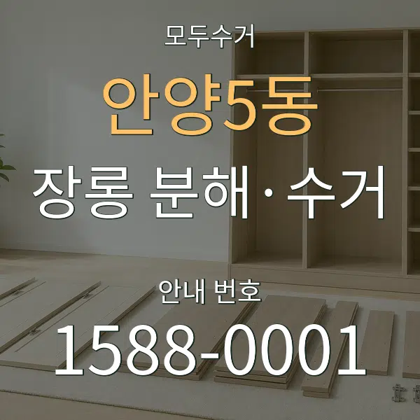 안양5동 장롱 분해·수거 대표 안내 그래픽