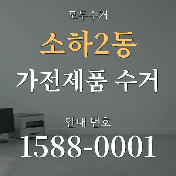 소하2동 가전제품 수거 대표 안내 그래픽