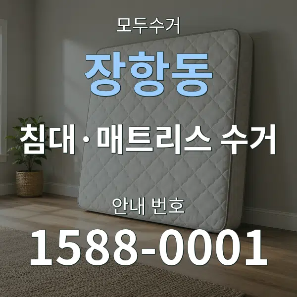 장항동 침대·매트리스 수거 대표 안내 그래픽