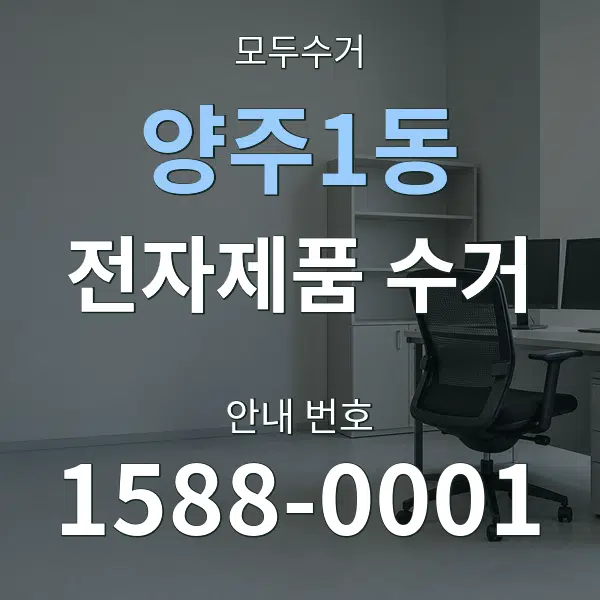 양주1동 전자제품 수거 대표 안내 그래픽