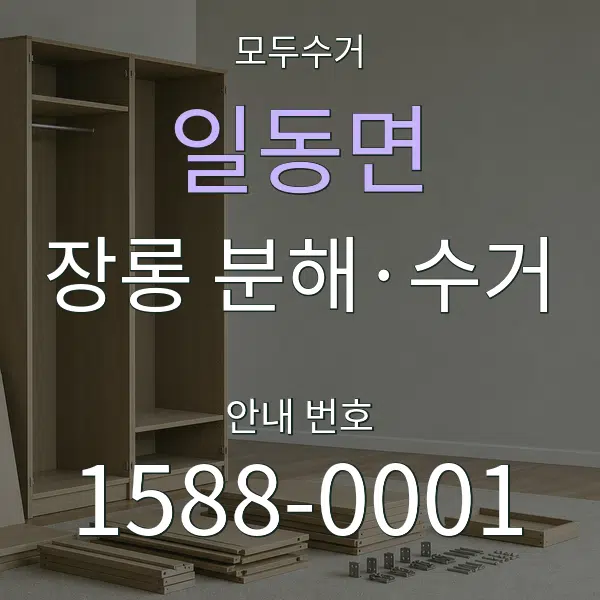 일동면 장롱 분해·수거 대표 안내 그래픽