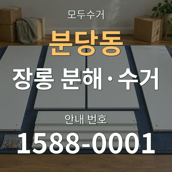 분당동 장롱 분해·수거 대표 안내 그래픽