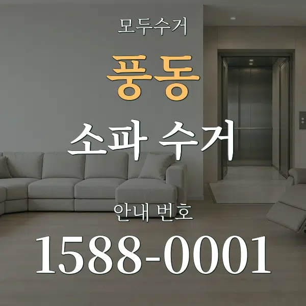 풍동 소파 수거 대표 안내 그래픽