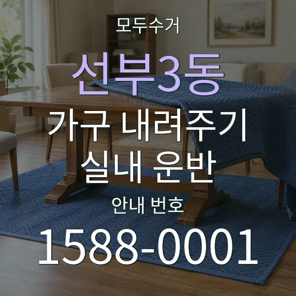 선부3동 가구 내려주기·실내 운반 대표 안내 그래픽