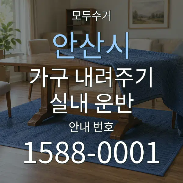 안산시 가구 내려주기·실내 운반 대표 안내 그래픽