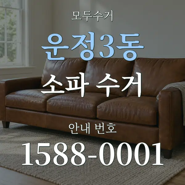 운정3동 소파 수거 대표 안내 그래픽