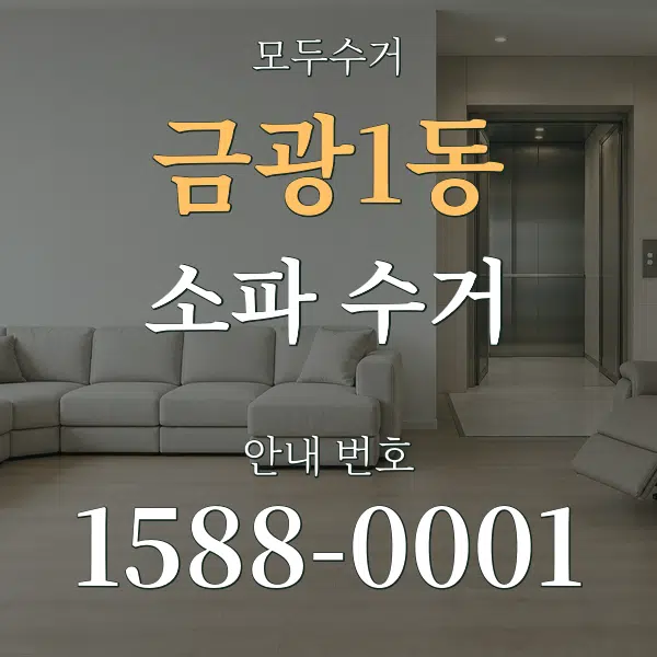 금광1동 소파 수거 대표 안내 그래픽