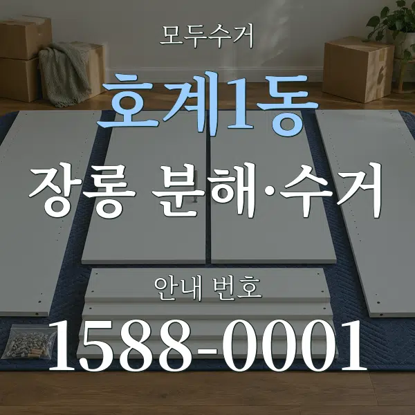 호계1동 장롱 분해·수거 대표 안내 그래픽