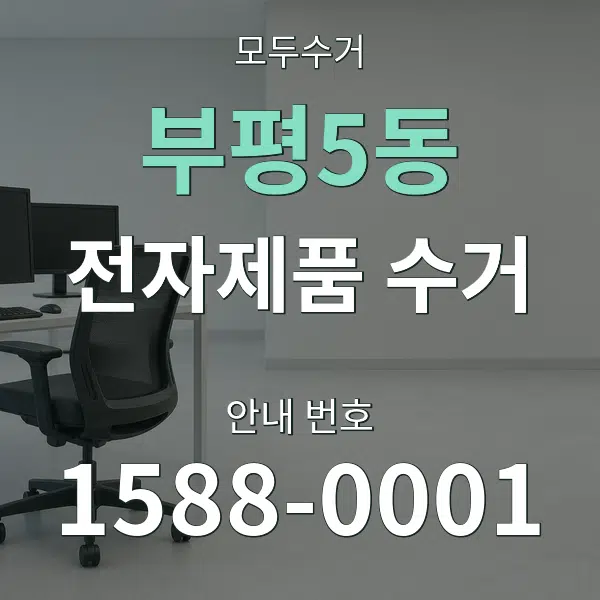 부평5동 전자제품 수거 대표 안내 그래픽