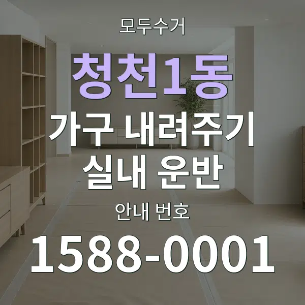 청천1동 가구 내려주기·실내 운반 대표 안내 그래픽