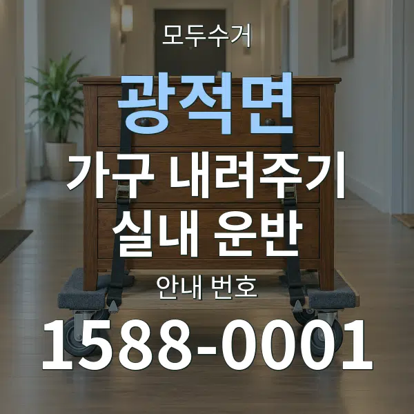 광적면 가구 내려주기·실내 운반 대표 안내 그래픽
