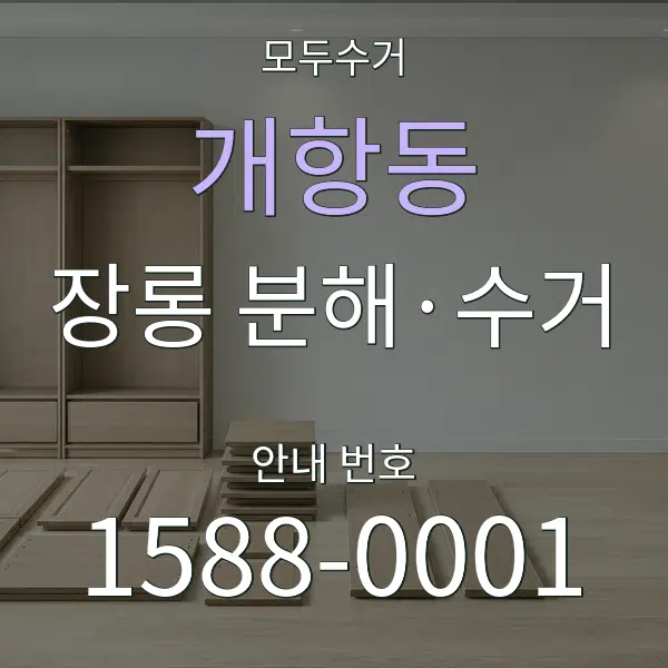 개항동 장롱 분해·수거 대표 안내 그래픽