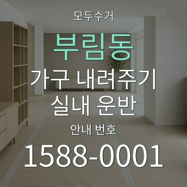 부림동 가구 내려주기·실내 운반 대표 안내 그래픽