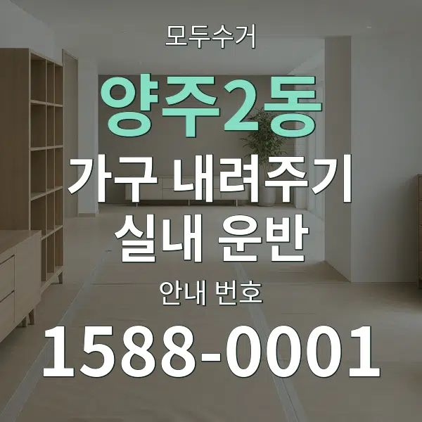 양주2동 가구 내려주기·실내 운반 대표 안내 그래픽