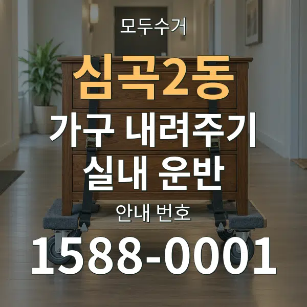 심곡2동 가구 내려주기·실내 운반 대표 안내 그래픽