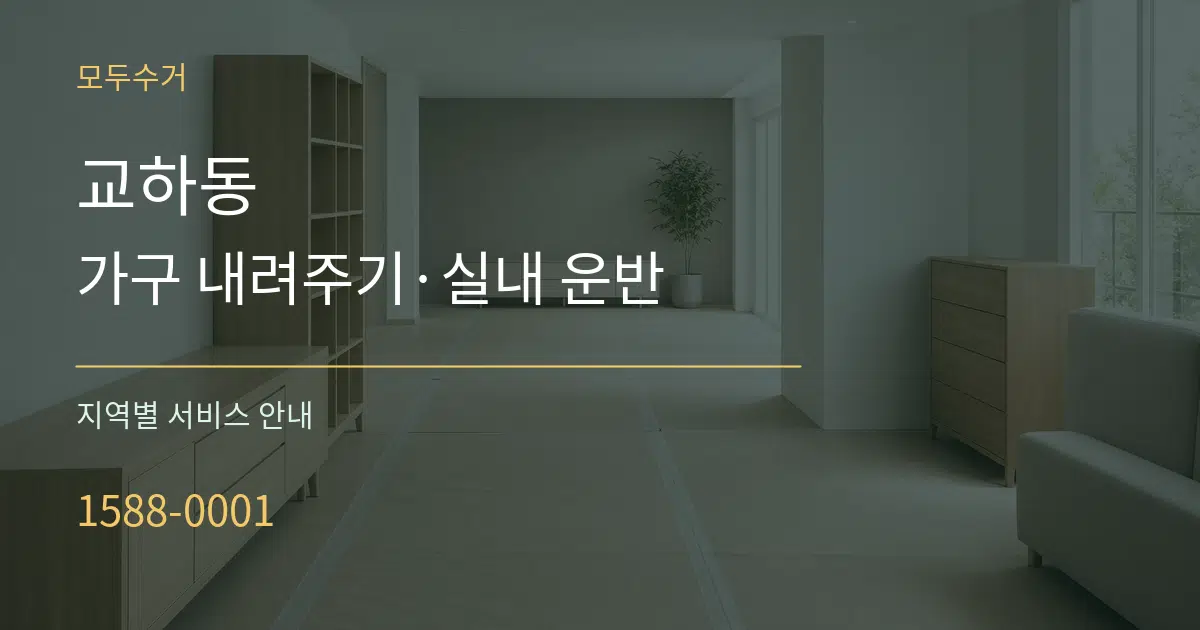 교하동 가구 내려주기·실내 운반 대표 안내 그래픽