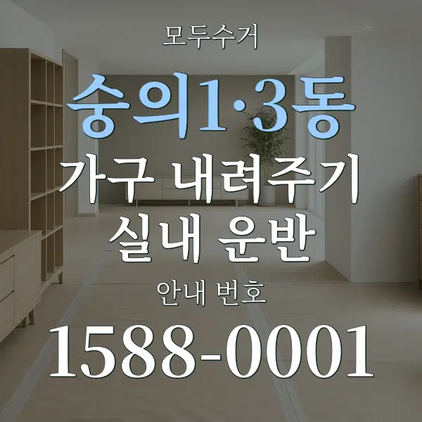 숭의1·3동 가구 내려주기·실내 운반 대표 안내 그래픽