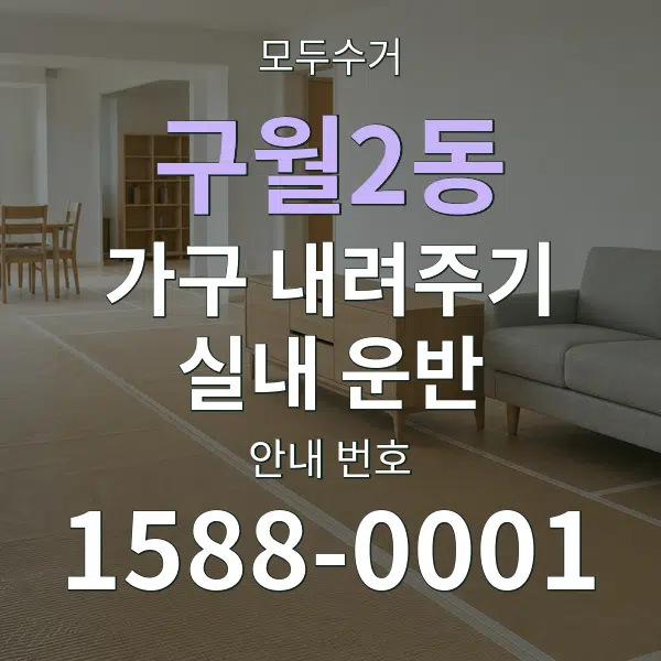 구월2동 가구 내려주기·실내 운반 대표 안내 그래픽