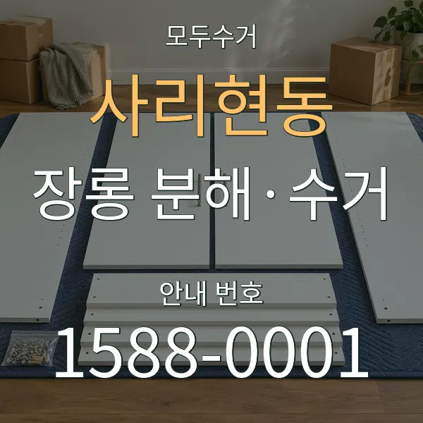 사리현동 장롱 분해·수거 대표 안내 그래픽