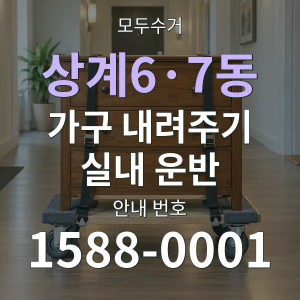 상계6·7동 가구 내려주기·실내 운반 대표 안내 그래픽