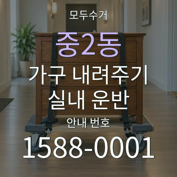 중2동 가구 내려주기·실내 운반 대표 안내 그래픽