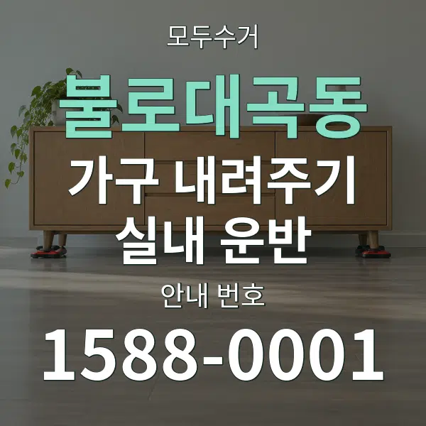 불로대곡동 가구 내려주기·실내 운반 대표 안내 그래픽
