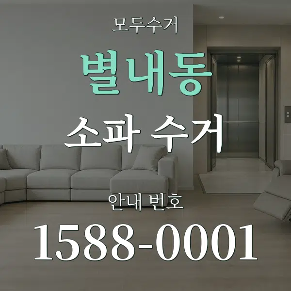 별내동 소파 수거 대표 안내 그래픽