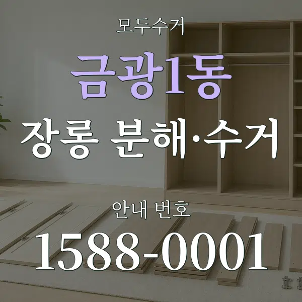 금광1동 장롱 분해·수거 대표 안내 그래픽